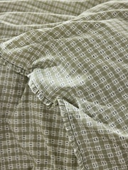 Laura Ashley Moss Green Cresswell Gingham Mini Frill 100% Cotton Duvet Cover and Pillowcase Set - Image 3 of 5