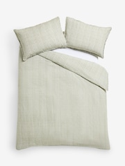 Laura Ashley Moss Green Cresswell Gingham Mini Frill 100% Cotton Duvet Cover and Pillowcase Set - Image 5 of 5