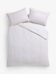 Laura Ashley Plaster Pink Henley Stripe 100% Cotton Duvet Cover and Pillowcase Set - Image 5 of 5