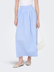 JDY Blue Midi And White Stripe Skirt - Image 1 of 6
