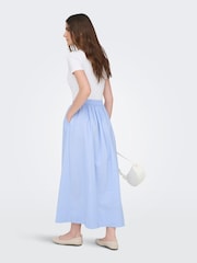 JDY Blue Midi And White Stripe Skirt - Image 3 of 6