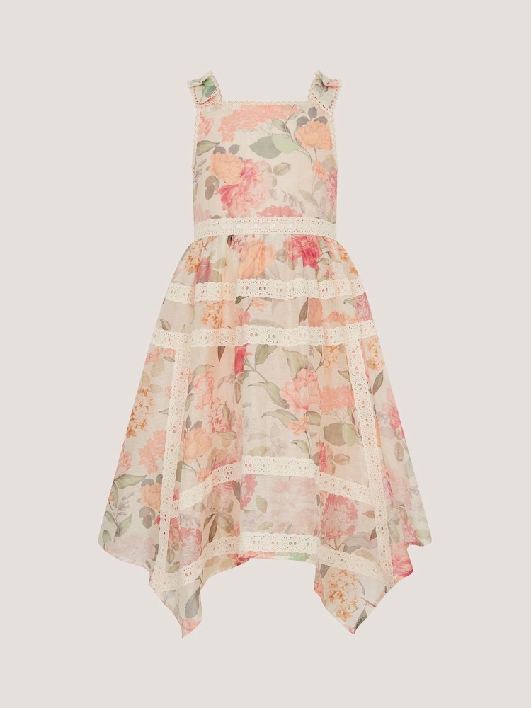 فستان Kelis بدانتيل ونقشة زهور بحافة Hanky من Monsoon - Image 1 of 3