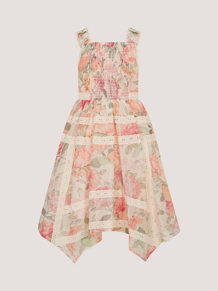 فستان Kelis بدانتيل ونقشة زهور بحافة Hanky من Monsoon - Image 2 of 3