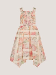 Vestido con dobladillo de pañuelo y encaje floral Monsoon Kelis - Imagen 4 de 5