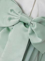 Monsoon Green Angelica Bow Tulle Flower Dress - Image 4 of 4