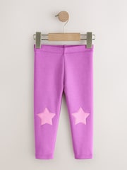 Pink/Purple/Brights Cosy Fleece Lined Leggings 4 Pack (3mths-7yrs) - Image 2 of 8