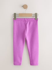Pink/Purple/Brights Cosy Fleece Lined Leggings 4 Pack (3mths-7yrs) - Image 3 of 8