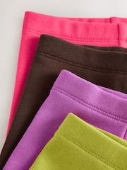 Pink/Purple/Brights Cosy Fleece Lined Leggings 4 Pack (3mths-7yrs) - Image 8 of 8