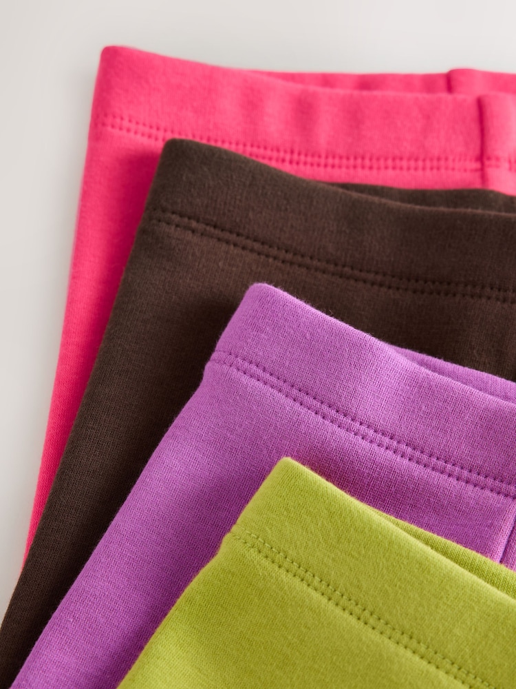 Pink/Purple/Brights Cosy Fleece Lined Leggings 4 Pack (3mths-7yrs) - Image 8 of 8