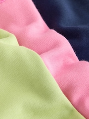 Navy/ Pink/ Green Cosy Barrel Trousers 3 Pack (3mths-7yrs) - Image 6 of 7