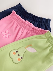 Navy/ Pink/ Green Cosy Barrel Trousers 3 Pack (3mths-7yrs) - Image 7 of 7