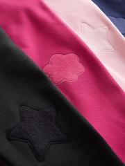 Noir/Bleu/Rose - Leggings doublés en polaire douce 4 paquet (3mois-7ans) - Image 7 sur 8