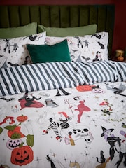 Furn Oatmilk Trick or Treat Reversible Duvet Cover and Pillowcase Set - Image 3 of 4