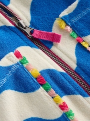 Boden Blue Romie Towelling Zip Throw On Cover-Up - Image 3 of 3
