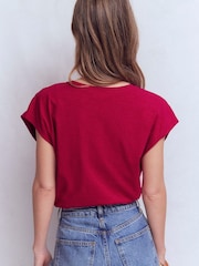 Boden Red Willow Broderie T-Shirt - Image 3 of 5