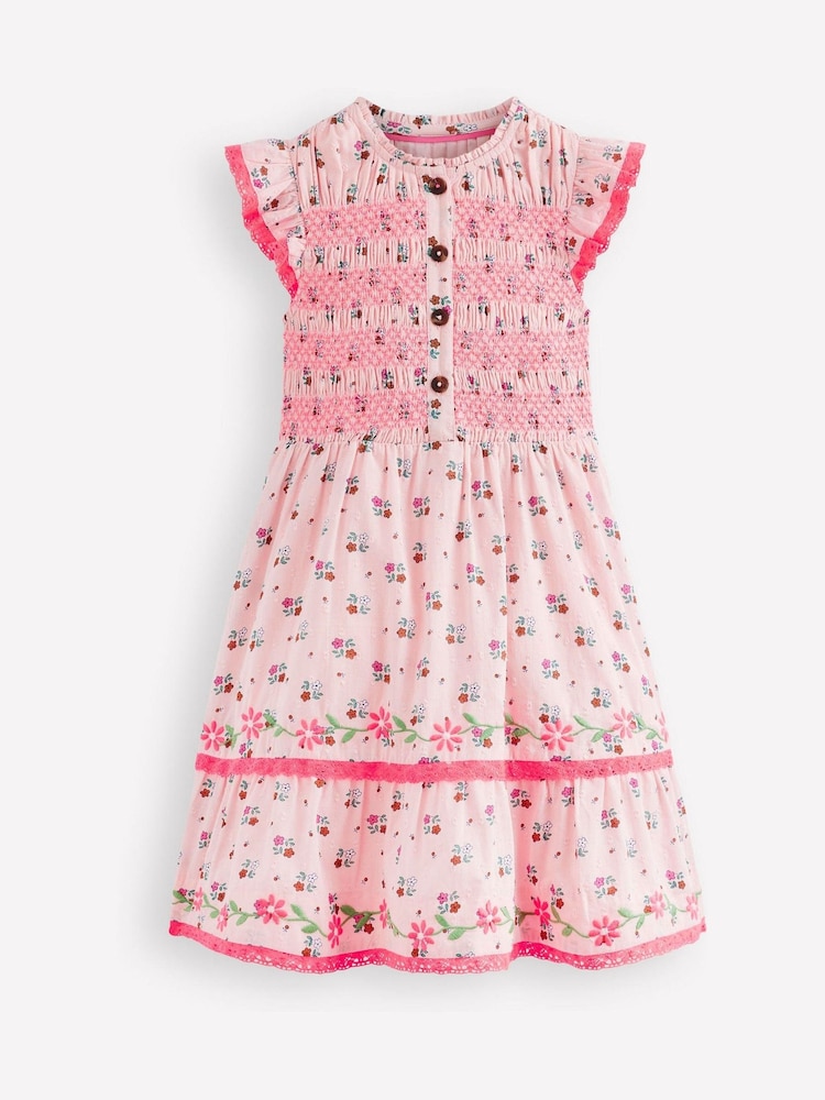 Ροζ - Φόρεμα μίντι με σιρίτι και μπούστο Boden - Εικόνα 1 από 3