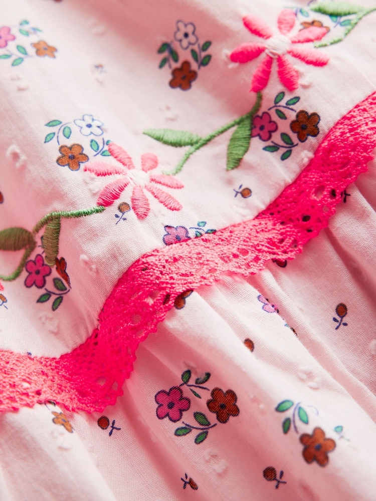 Ροζ - Φόρεμα μίντι με σιρίτι και μπούστο Boden - Εικόνα 3 από 3