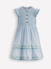 Μπλε - Φόρεμα μίντι με σιρίτι και μπούστο Boden - Εικόνα 1 από 3