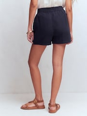 Boden Blue Pull-on Double Cloth Shorts - Image 2 of 6