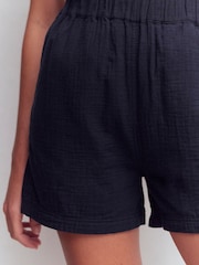 Boden Blue Pull-on Double Cloth Shorts - Image 5 of 6