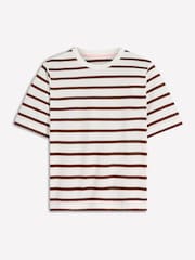 Boden Cream Relaxed Cotton T-Shirt - Image 6 of 6