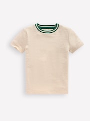 Boden Natural Short Sleeve Mid Weight T-Shirt - Image 1 of 3