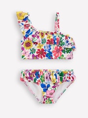 Boden Blue One Shoulder Frill Bikini Set - Image 1 of 3