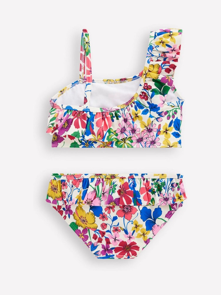Boden Blue One Shoulder Frill Bikini Set - Image 2 of 3
