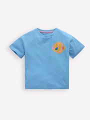 Boden Blue Short Sleeve Printed T-Shirt - Image 1 of 3