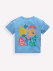 Boden Blue Short Sleeve Printed T-Shirt - Image 2 of 3