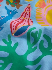 Boden Blue Short Sleeve Printed T-Shirt - Image 3 of 3