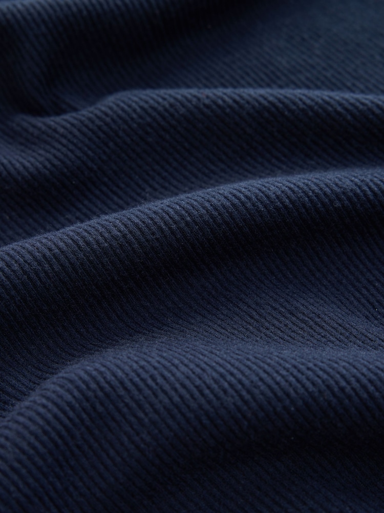 Navy Lace Detail Ribbed Slip - Image 3 of 3