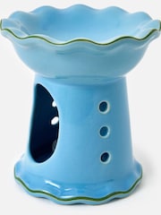 Oliver Bonas Blue Ceramic Ruffle Oil Burner - Image 5 of 5