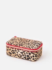 Oliver Bonas Brown Brown & Red Leopard Print Jewellery Box - Image 1 of 4