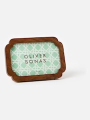 Oliver Bonas Brown Safira Wooden Photo Frame 6x4 - Image 2 of 4
