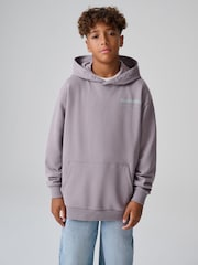 smALLSAINTS Purple Underground Oversized Pullover Hoodie - Image 1 of 13