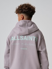 smALLSAINTS Purple Underground Oversized Pullover Hoodie - Image 2 of 13
