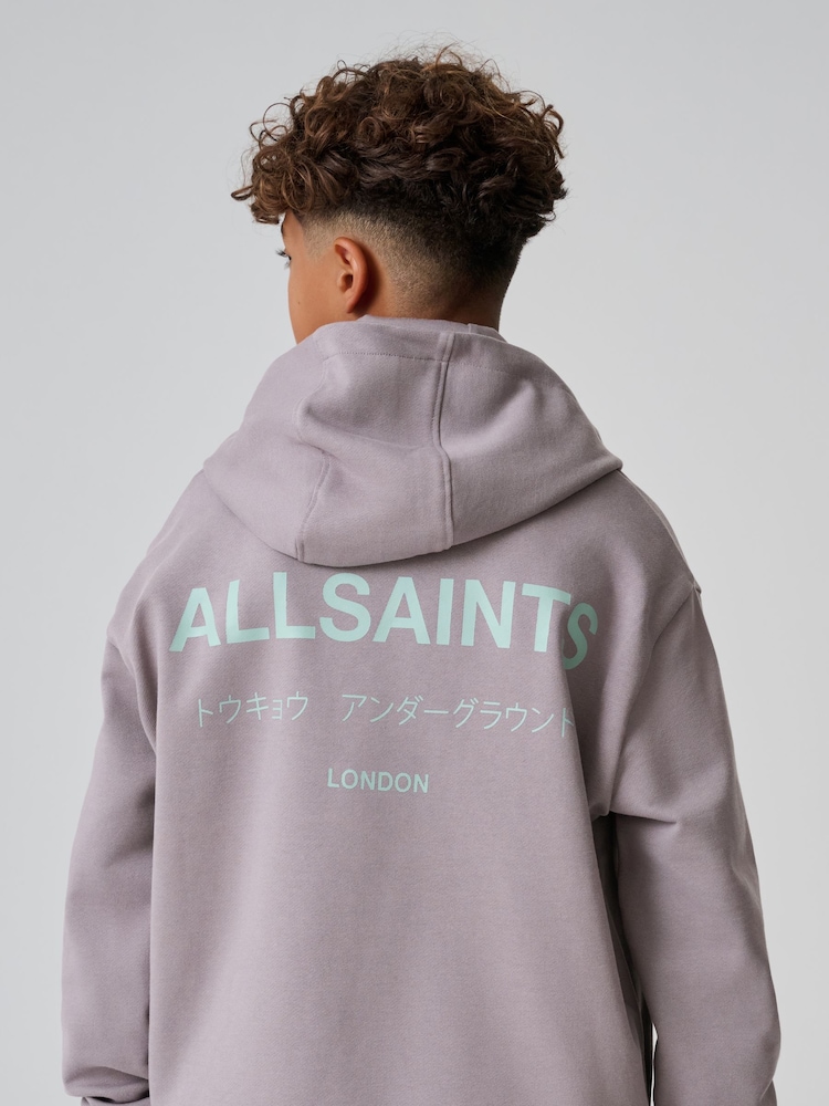 smALLSAINTS Purple Underground Oversized Pullover Hoodie - Image 2 of 13 smALLSAINTS Purple Underground Oversized Pullover Hoodie - Image 2 of 13