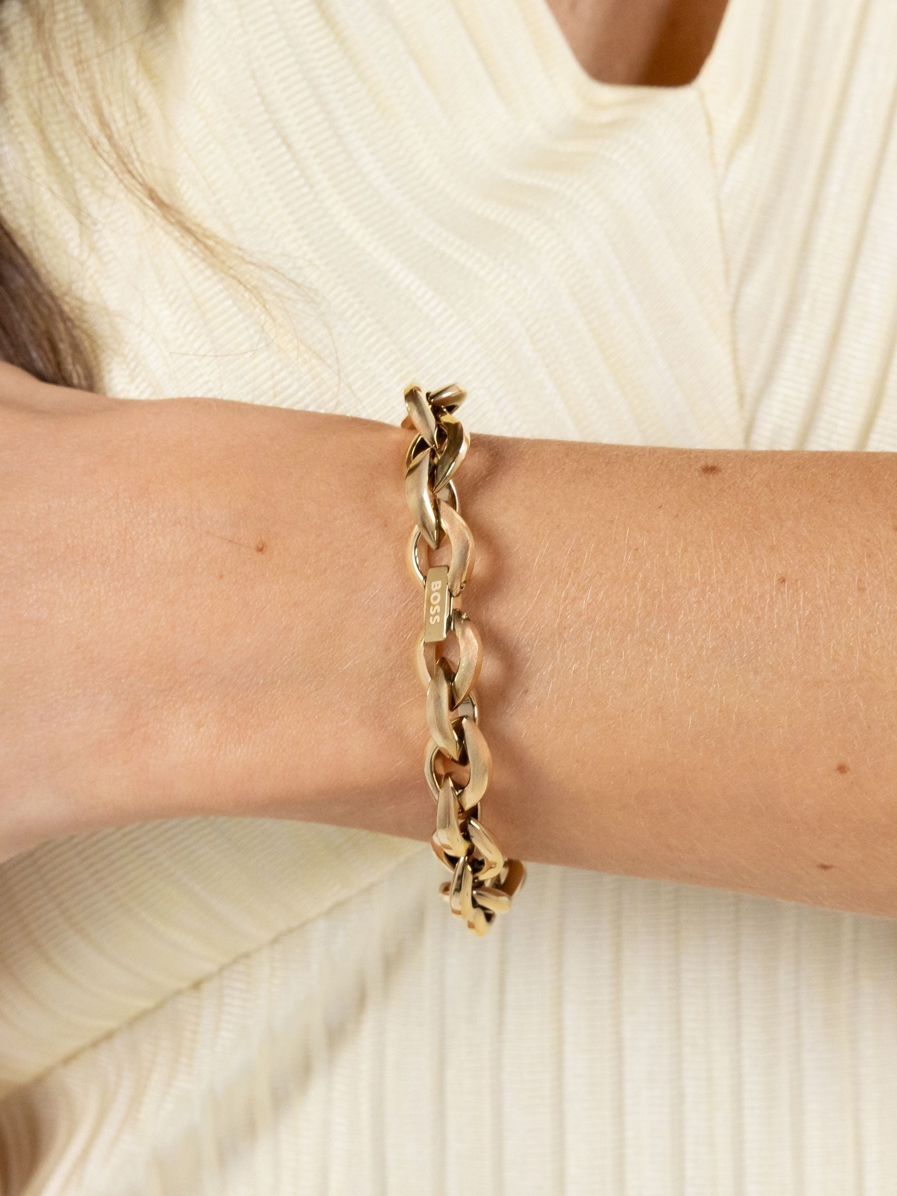 BOSS Jewelry Women's Chain Bracelet In Stainless Steel with Yellow Gold Plating - 1580811 - Image 2