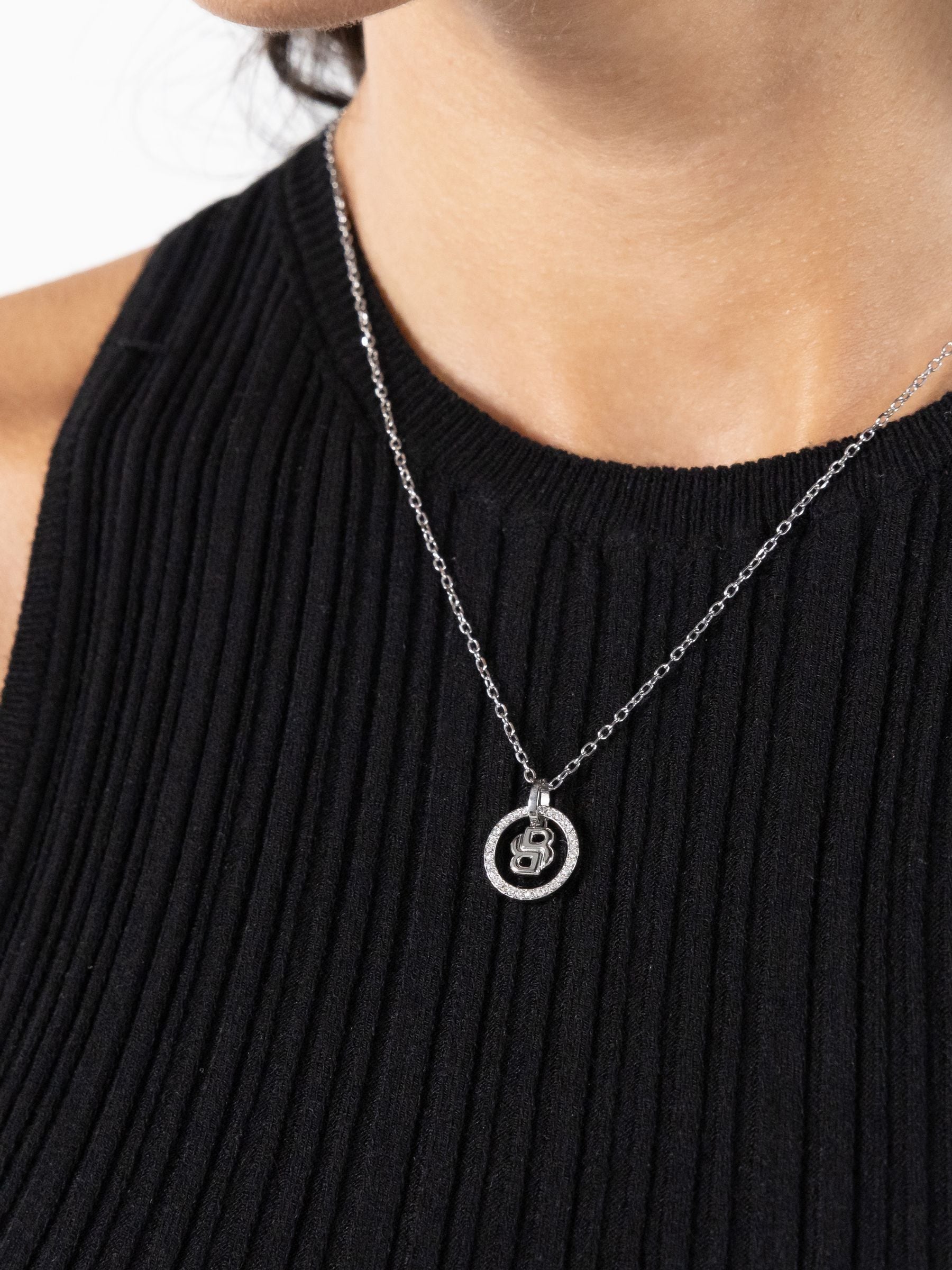 BOSS Double B Divine Silver Tone Pendant Necklace 1580836 - Image 2