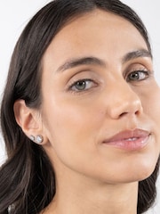 BOSS Silver Tone Kassy Stainless Earrings - Image 1 of 6