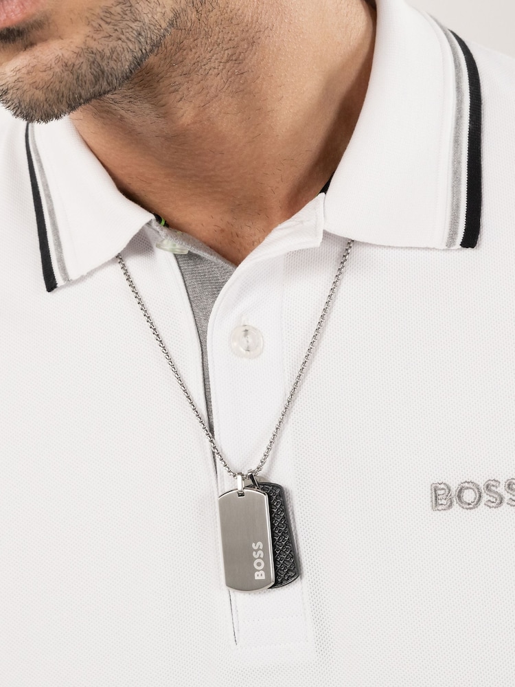 BOSS Silver Tone Devon Stainless Steel Steel Necklace - Image 1 of 6