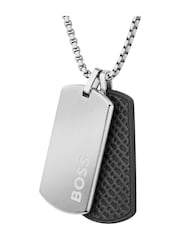 BOSS Silver Tone Devon Stainless Steel Steel Necklace - Image 5 of 6