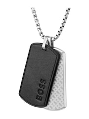BOSS Silver Tone Devon Stainless Steel Steel Necklace - Image 6 of 6
