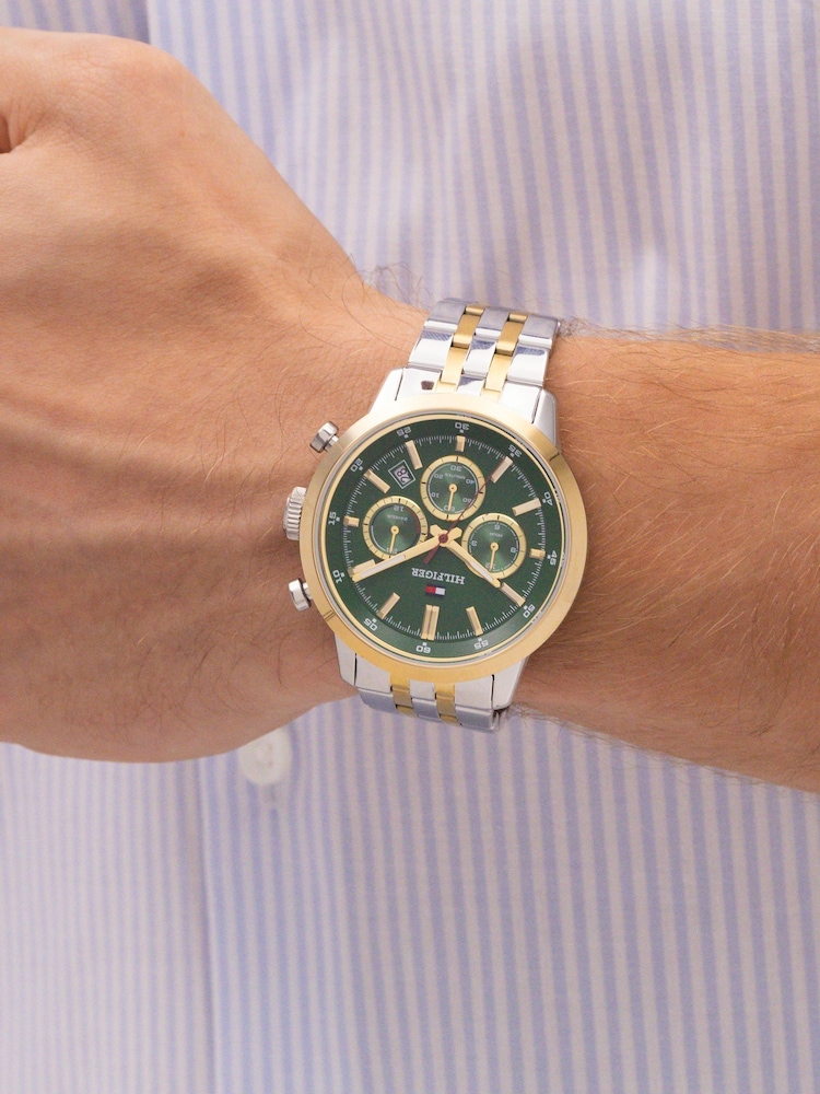 Tommy Hilfiger Gold Two Tone Stainless Steel and Watch - Image 1 of 5