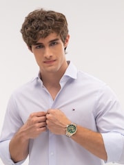 Tommy Hilfiger Gold Two Tone Stainless Steel and Watch - Image 2 of 5