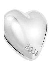 BOSS Silver Tone Honey Heart Stainless Steel Earrings - Image 5 of 5