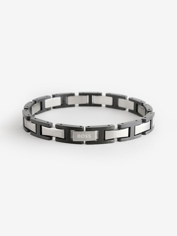 BOSS Gold/ Black Nolan Two Tone IP And Stainless Steel Bracelet - Image 1 of 7