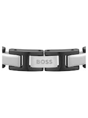 BOSS Gold/ Black Nolan Two Tone IP And Stainless Steel Bracelet - Image 4 of 7