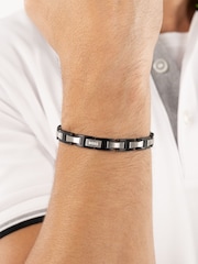 BOSS Gold/ Black Nolan Two Tone IP And Stainless Steel Bracelet - Image 6 of 7